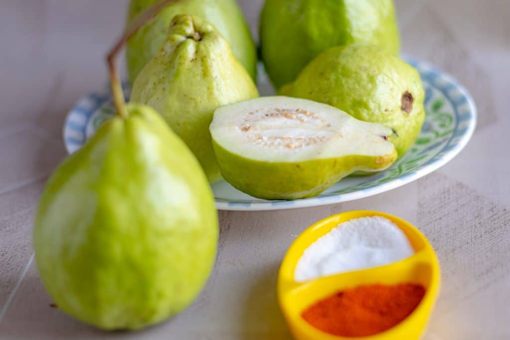 Guava Cut Up On Plate