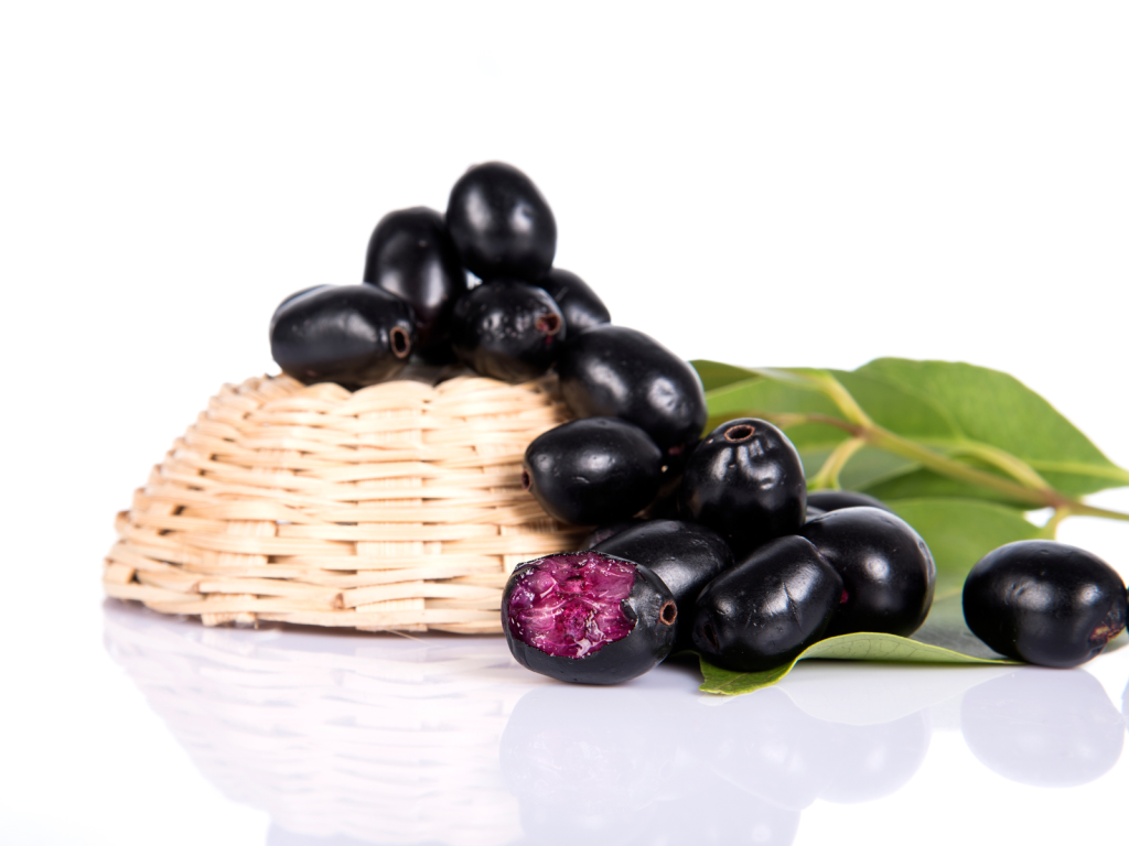 Java Plums and Wicker Basket