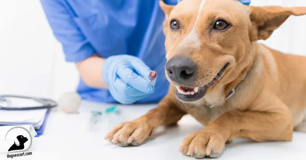 dog with vet