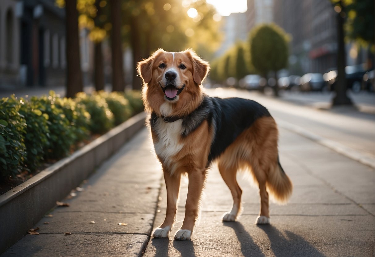 A loyal dog faithfully follows its owner through various daily activities, showing unwavering devotion and companionship