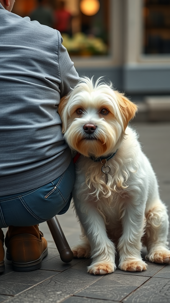 A Maltese dog sitting with a cute expression, looking friendly and approachable.