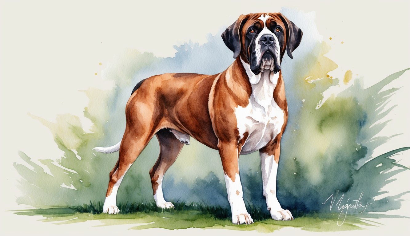 A majestic Neapolitan Mastiff standing proudly with a regal expression