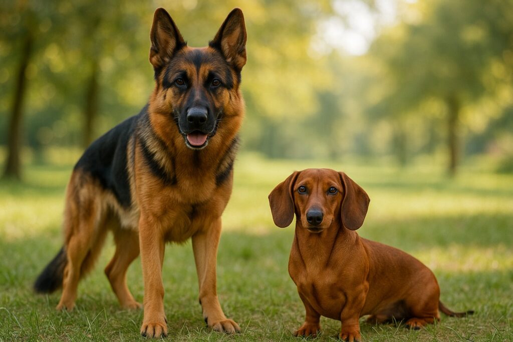 German Shepherd vs Dachshund – Full Breed Comparison of Temperament, Size, and Care